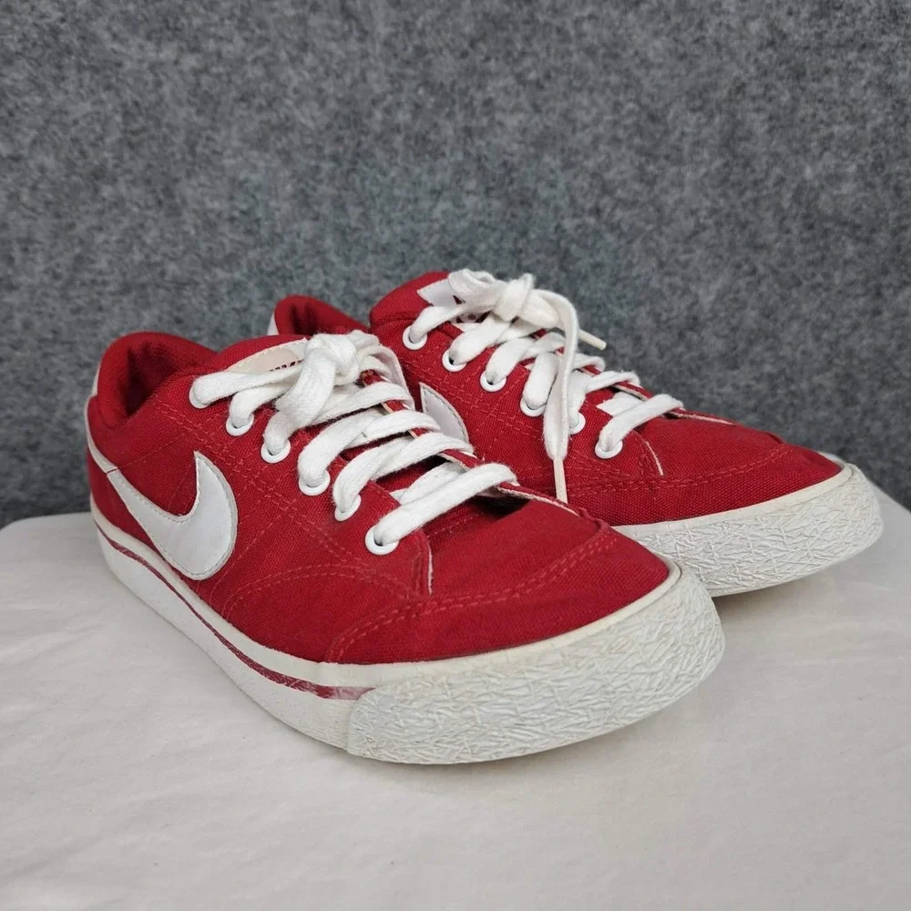 VTG 2002 Nike All Court Low Womens‎ Girls Size 7.5 Red Canvas Classic Y2K Shoes